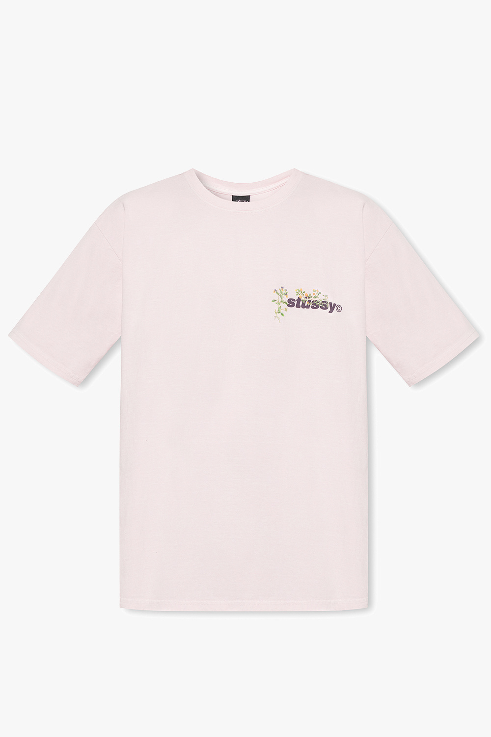 Pink Printed T - shirt Stussy - Burberry Jackets for Men